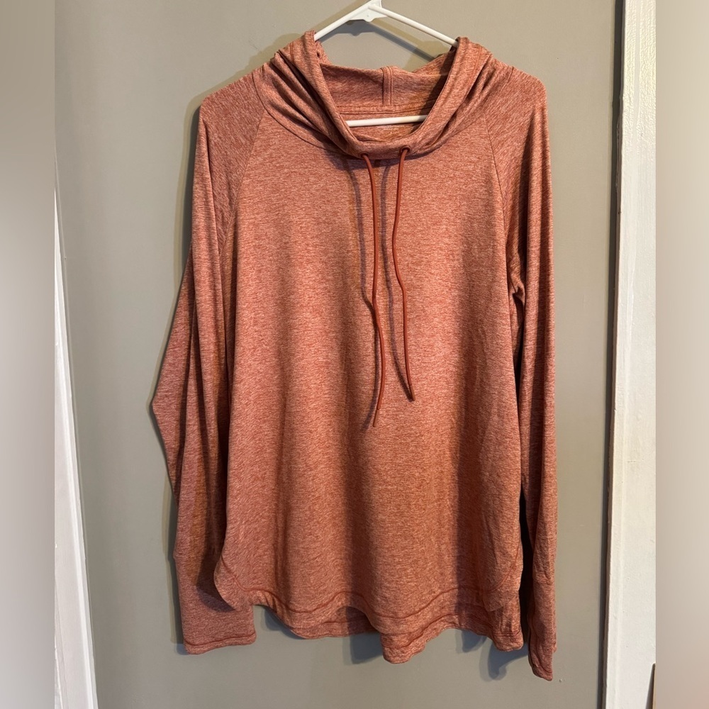 Athleta Women's Uptempo Rust Pullover Hoodie Sweatshirt